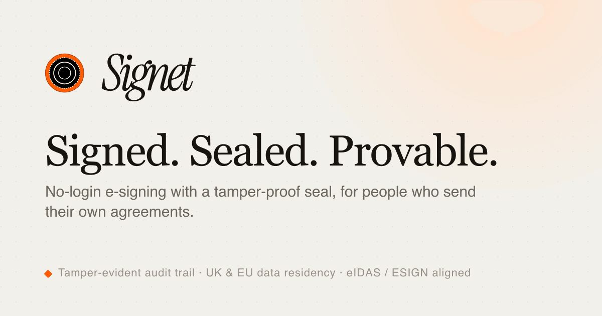 Signet, a Senso venture